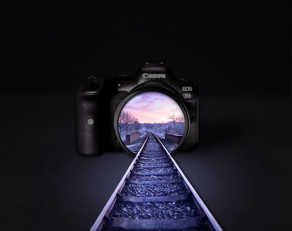 Photomontage d'un appareil photo